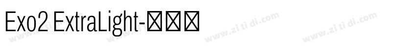Exo2 ExtraLight字体转换